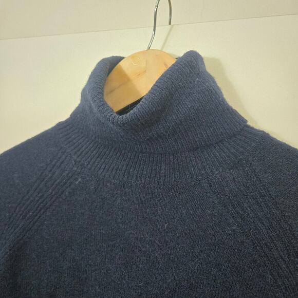 J. Crew S Softest Yarn Merino Wool & Alpaca Blend Turtleneck Long Sweater Navy - Picture 3 of 9
